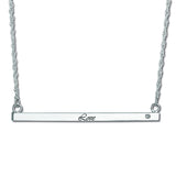 Personalized Diamond Bar Pendant Necklace