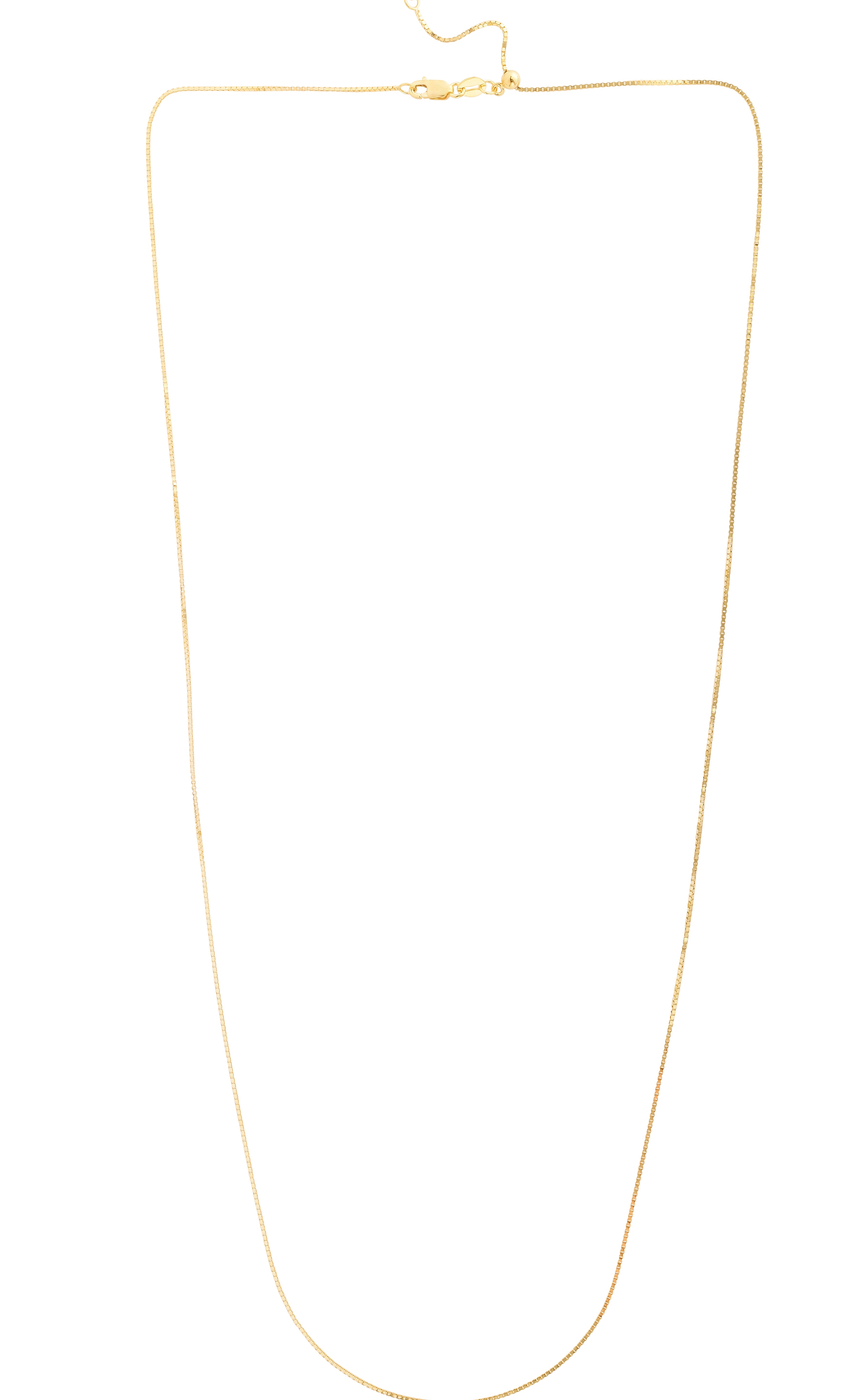 14K Gold 0.94mm Adjustable Box Chain