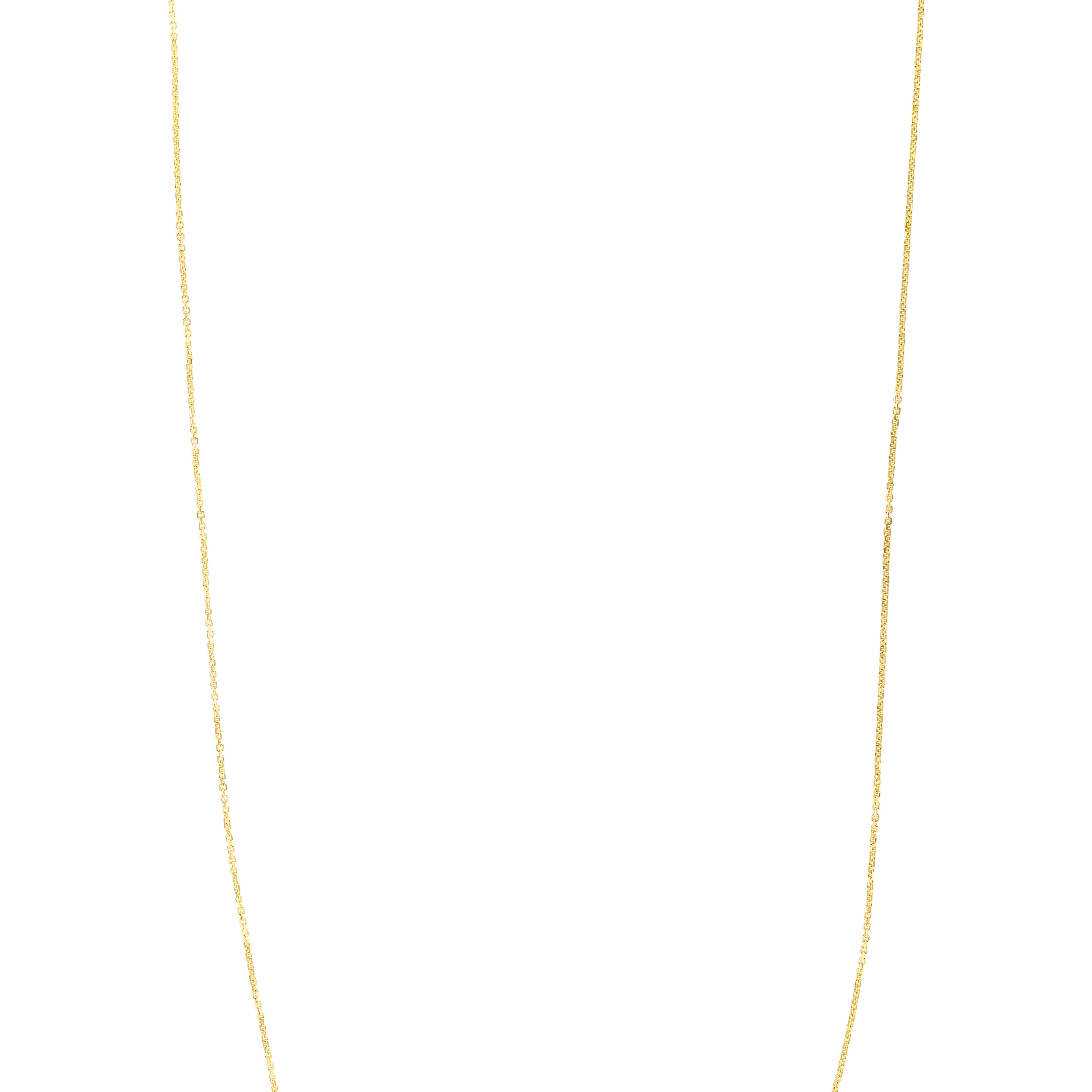 14K Gold 1.1mm Adjustable Diamond Cut Cable Chain