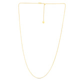 14K Gold 1mm Adjustable Franco Chain