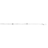Silver Bead Station Anklet