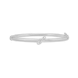 Silver Stationed Knot Bangle