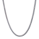 Silver Gun Metal Franco Bracelet