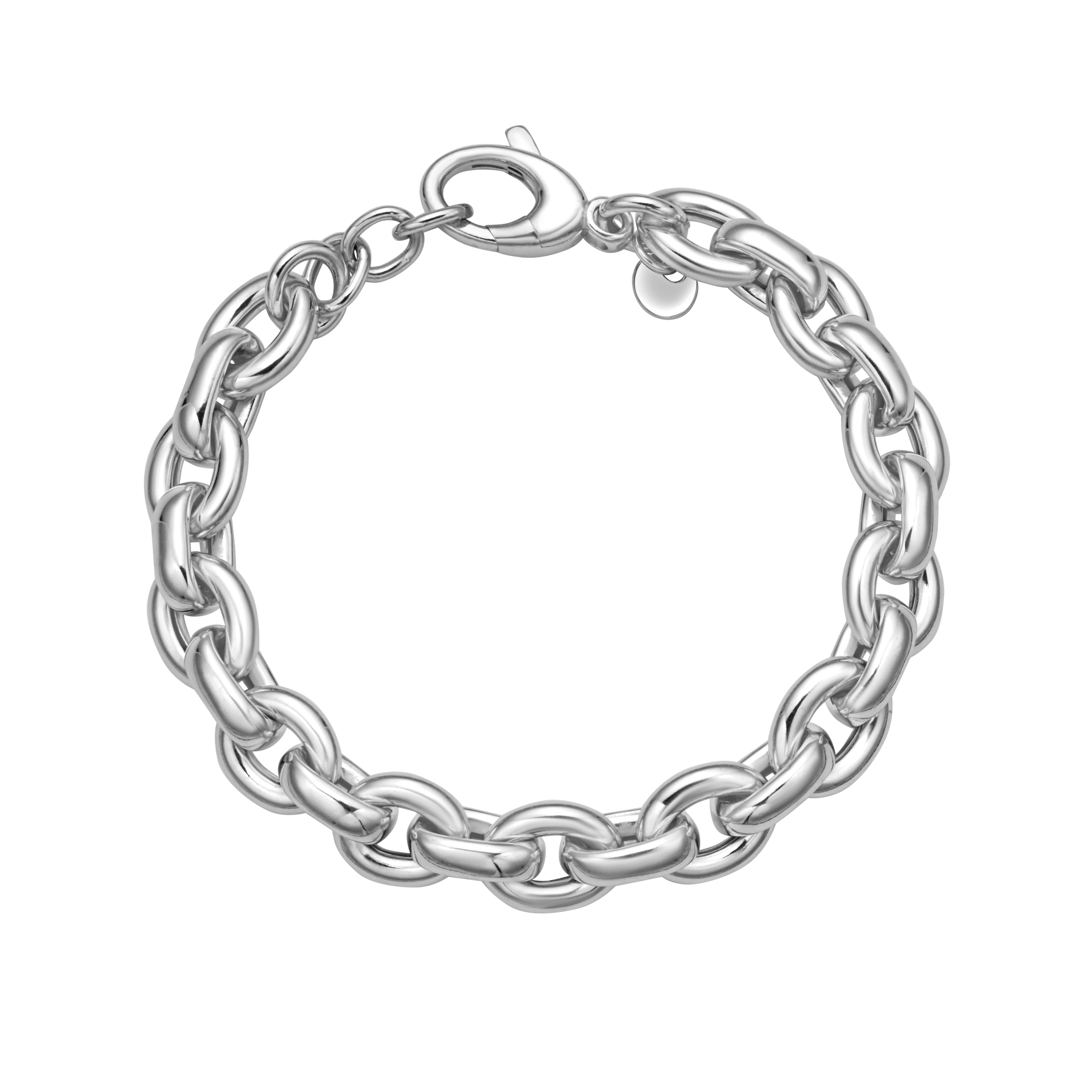 Silver Oval Link Bracelet