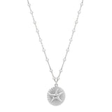 Silver Starfish Medallion Necklace