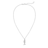 Silver Rolo Chain Fish Pendant