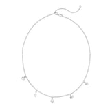 Silver Hamsa Stationed Necklace