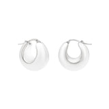 Silver Large Graduated Hoops