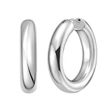 Silver 20mm Round Hinged Hoops