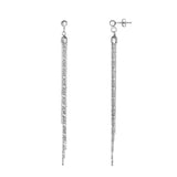 Silver Bead & Bar Chain Earring