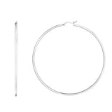 Silver 75mm Runway Hoop Earring