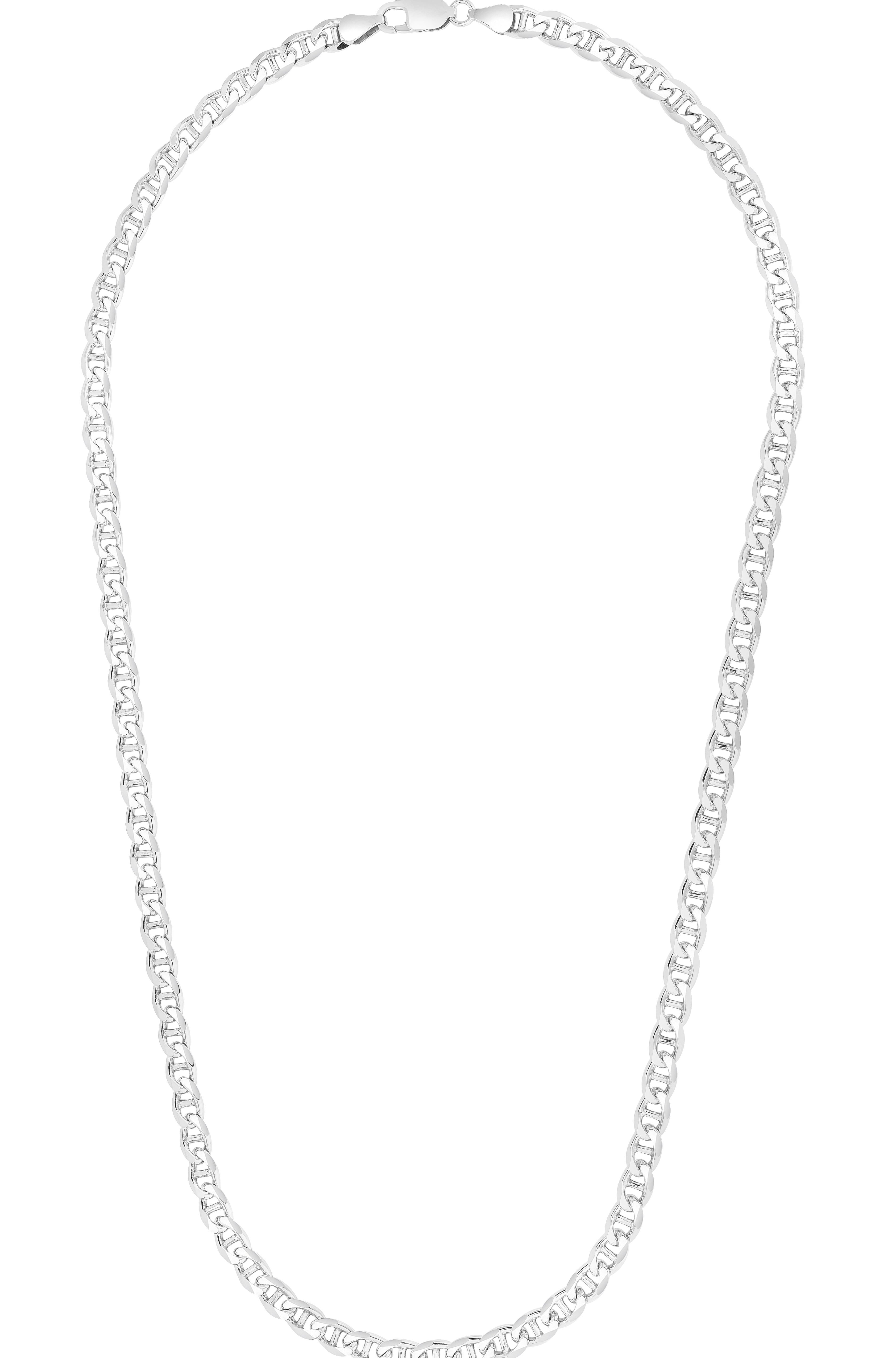 Silver 5.6mm Concave Mariner Chain