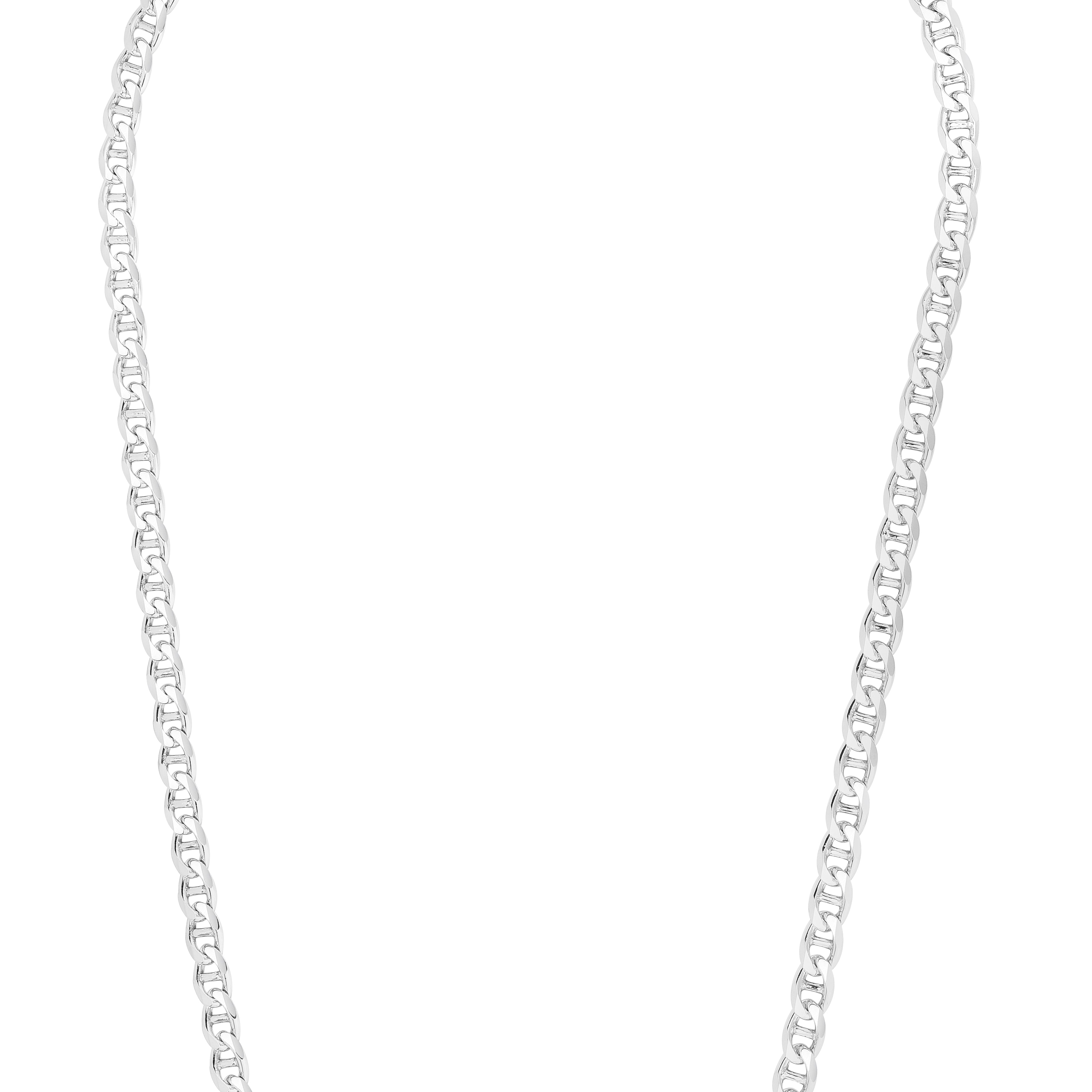 Silver 5.6mm Concave Mariner Chain