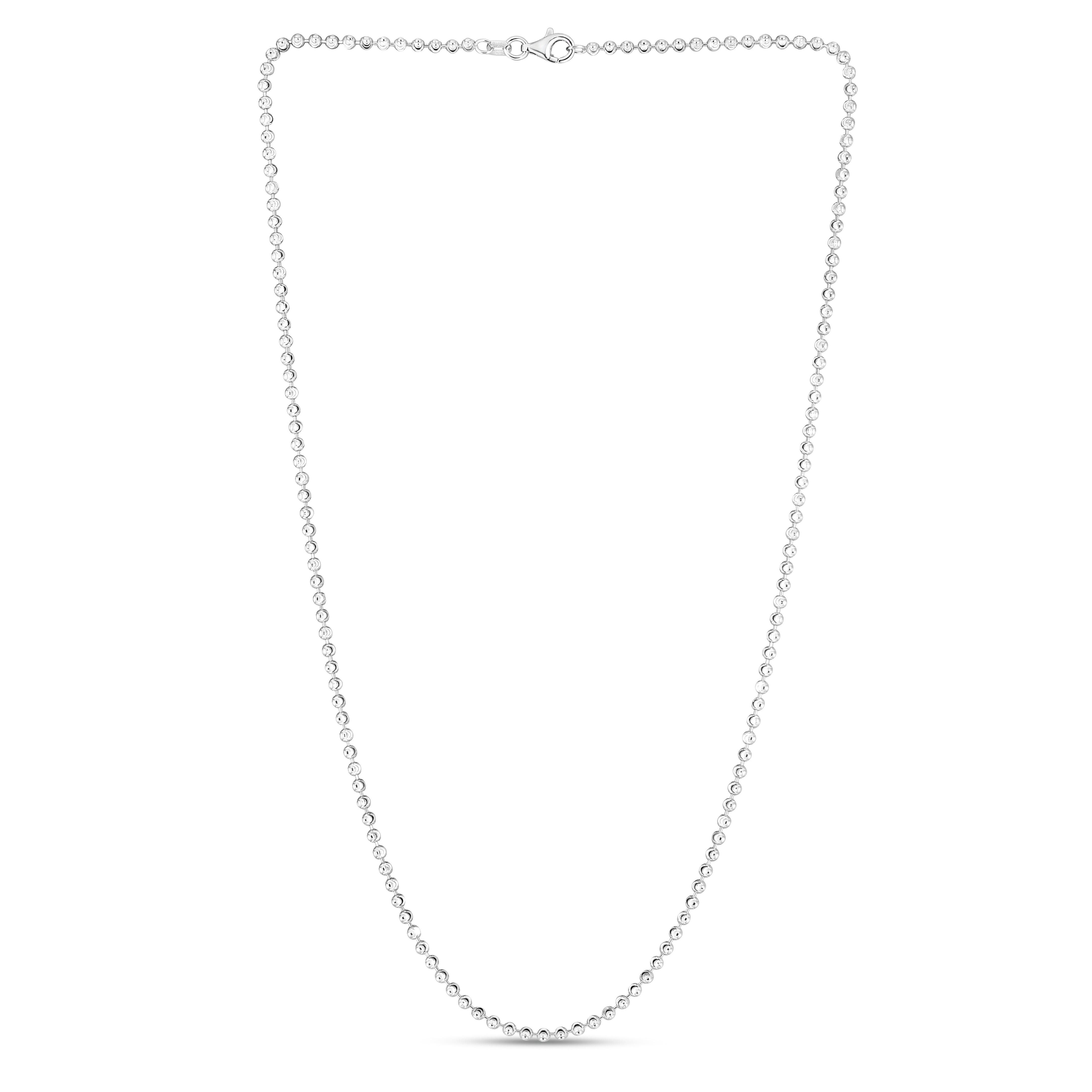 Sterling Silver 2.5mm Moon-cut Bead Chain