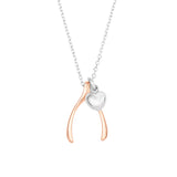 Silver Wishbone Necklace