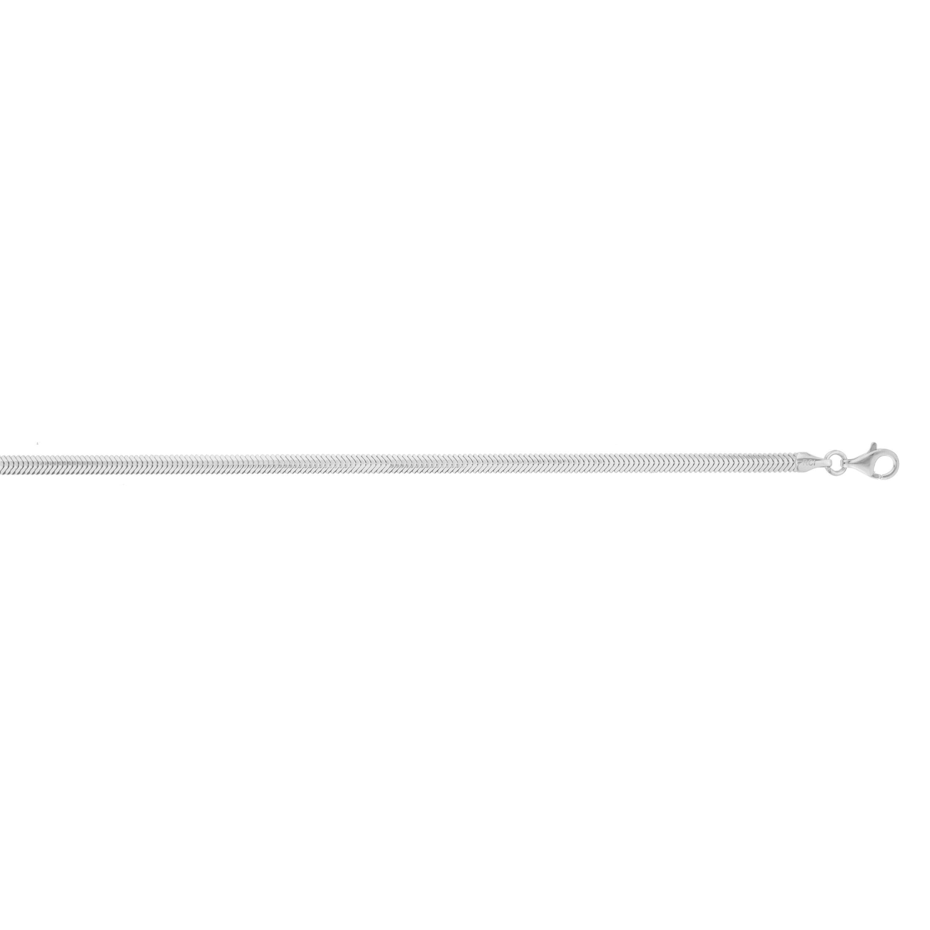 Silver 3.3mm Oval Snake Chain