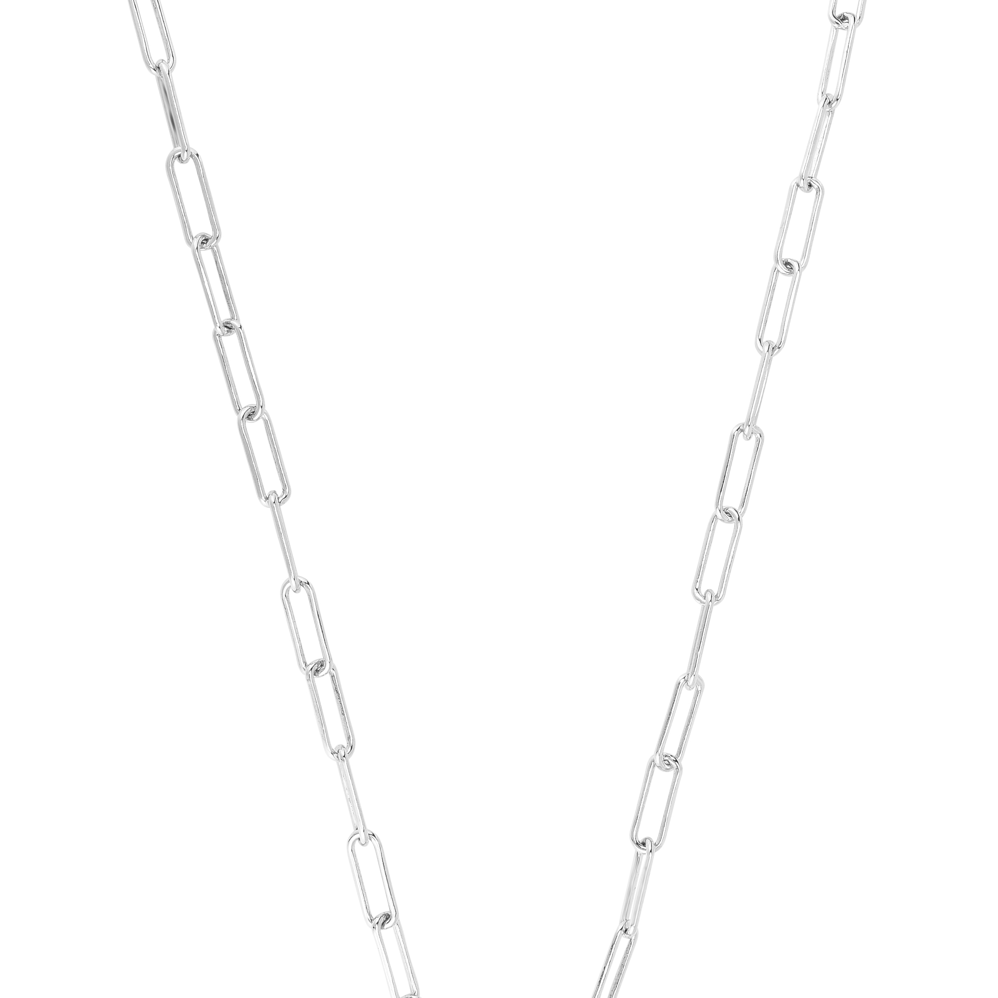 Silver Lock Link Necklace