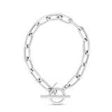 Silver Paperclip Toggle Bracelet