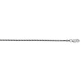 Silver 2.2mm Diamond Cut Wheat Chain