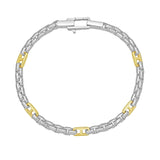 Silver Mens Mariner Box Link