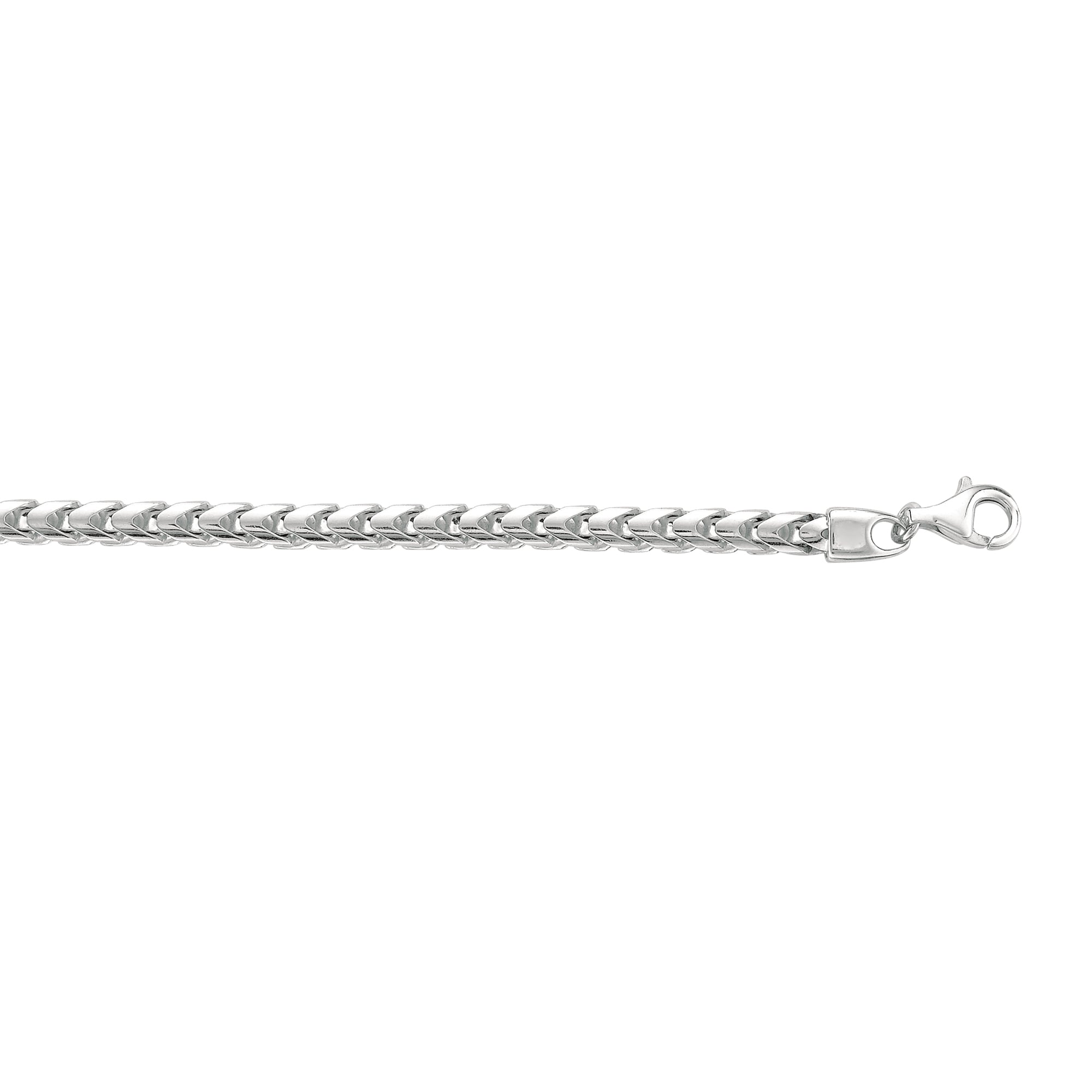 Silver 4.80mm Square Franco Chain