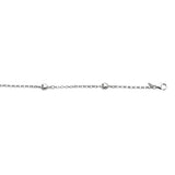 Silver Heart Station Anklet