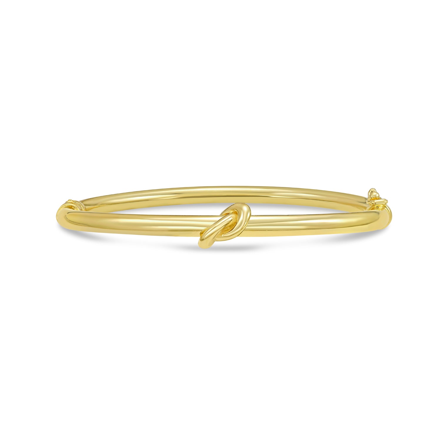 Gold Over Silver Stationed Knot Bangle