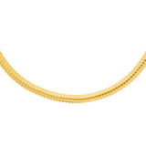Gold Over Silver Tubogas Fancy Necklace