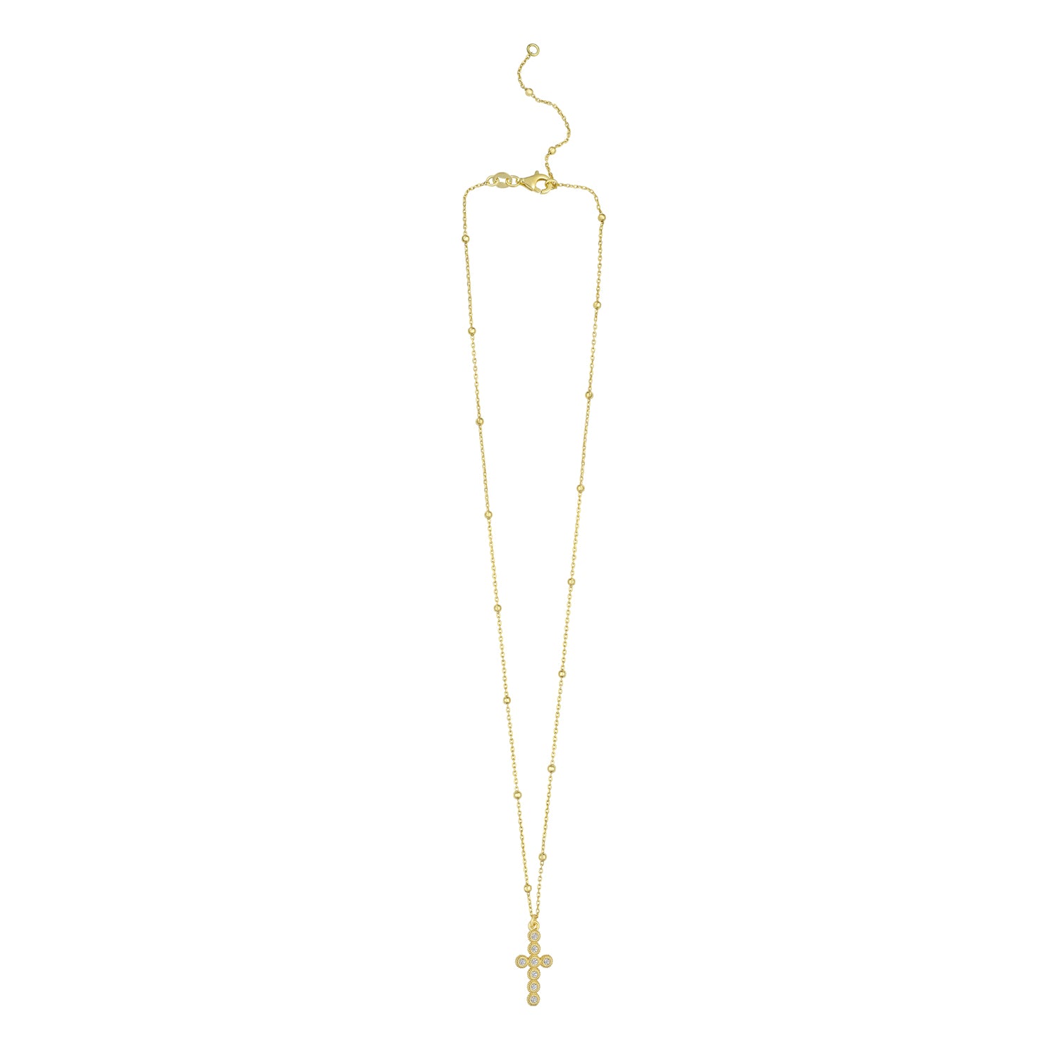Gold Over Silver Cross Necklace