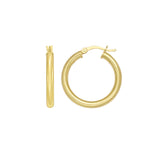 Gold Over Silver 3x20mm Hoop Earring