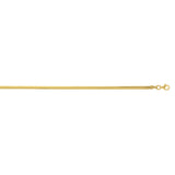 Gold Over Silver 2.6mm Oval Snake Chain