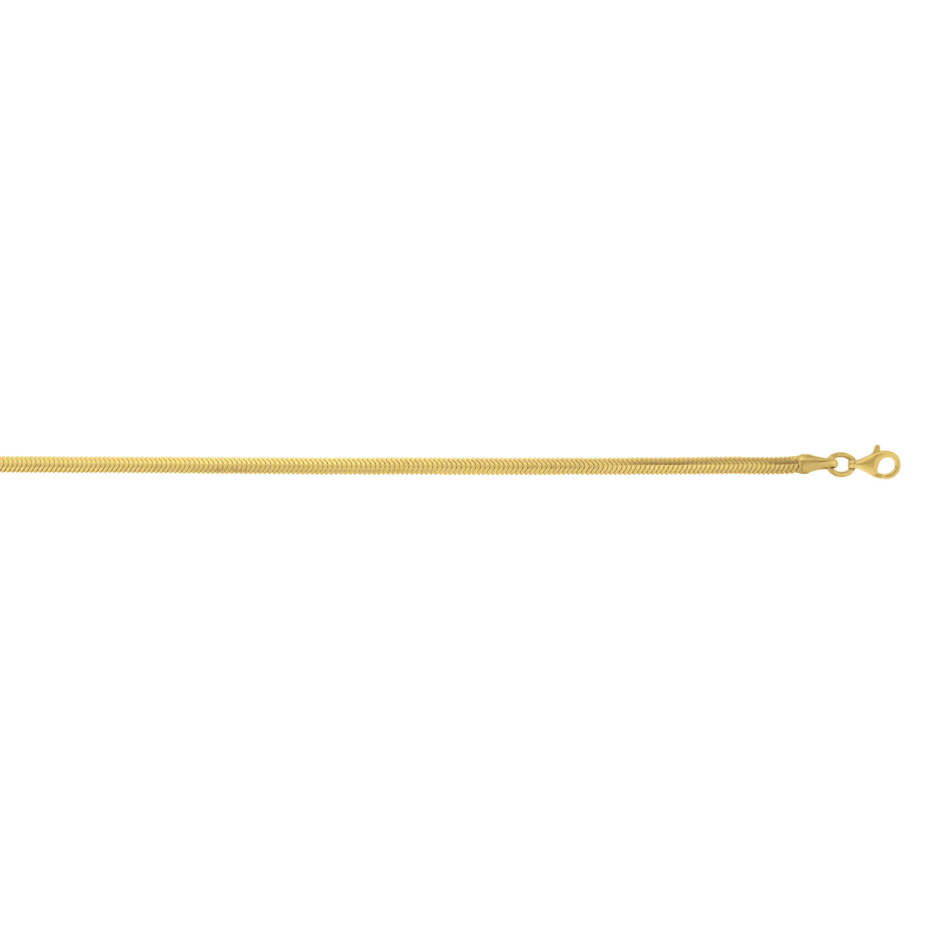Gold Over Silver 2.6mm Oval Snake Chain