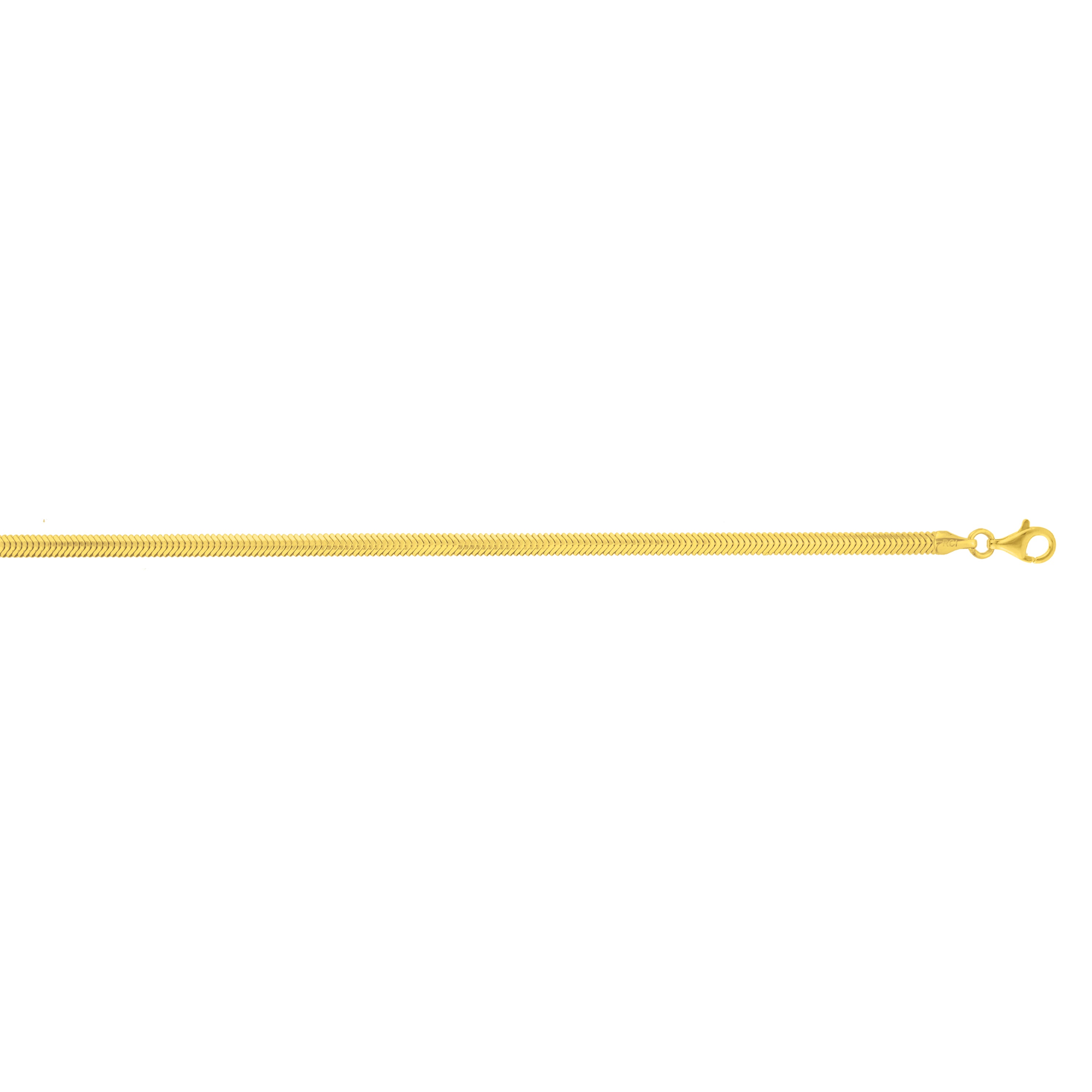 Gold Over Silver 3.3mm Oval Snake Chain