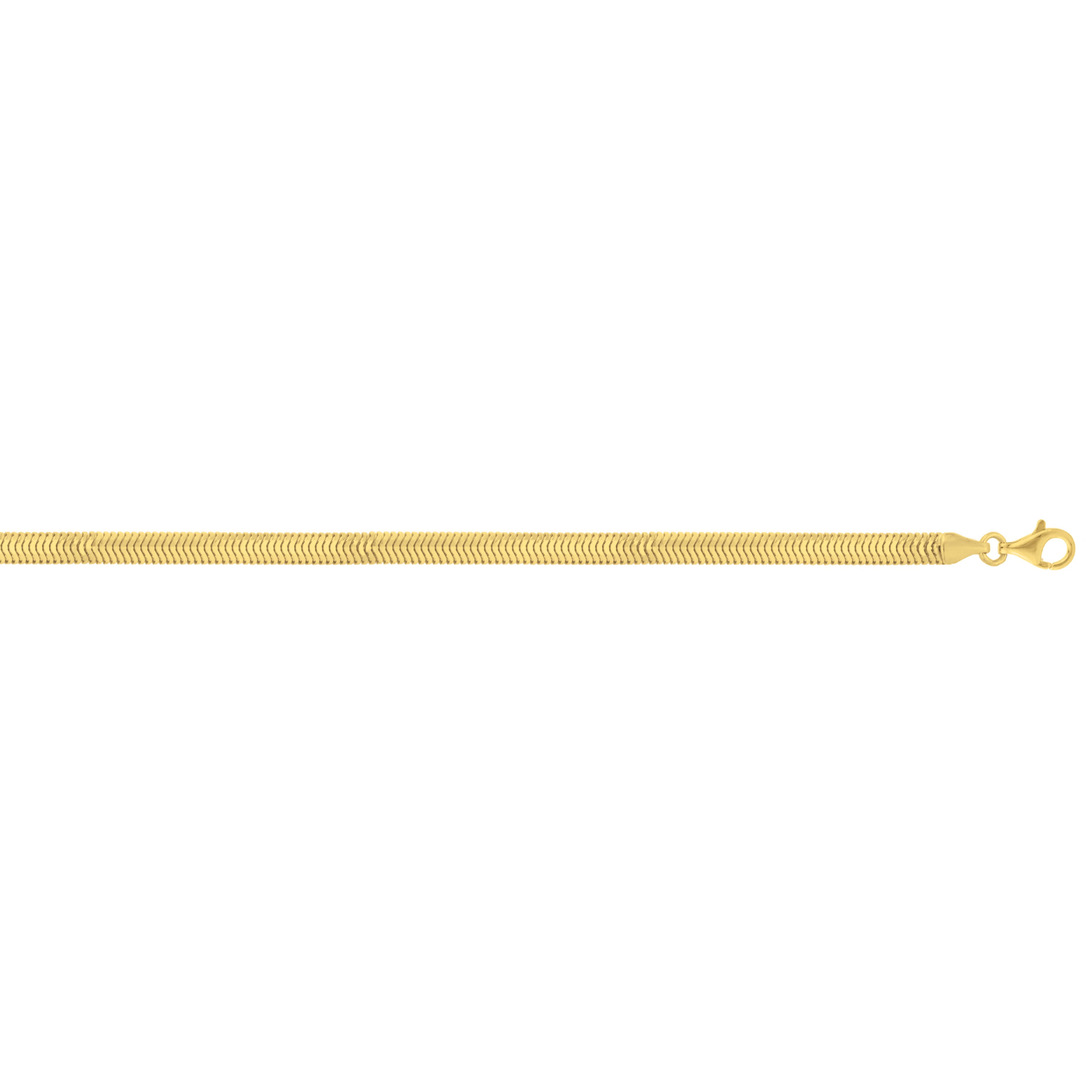 Gold Over Silver 4.2mm Oval Snake Chain