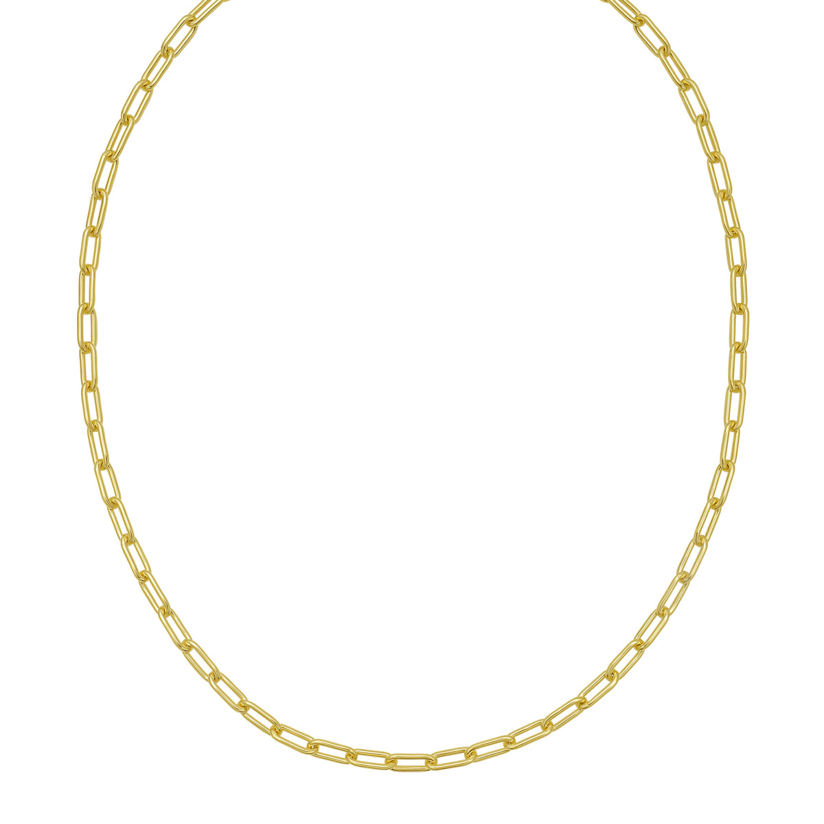Gold Over Silver 5.2mm Paperclip Chain