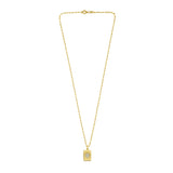Gold Over Silver CZ Starburst Locket Necklace