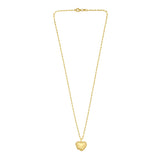 Gold Over Silver Heart Locket Necklace