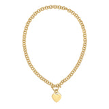 Gold Over Silver Medium Heart Toggle Necklace
