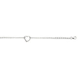 14K Gold Open Heart Anklet