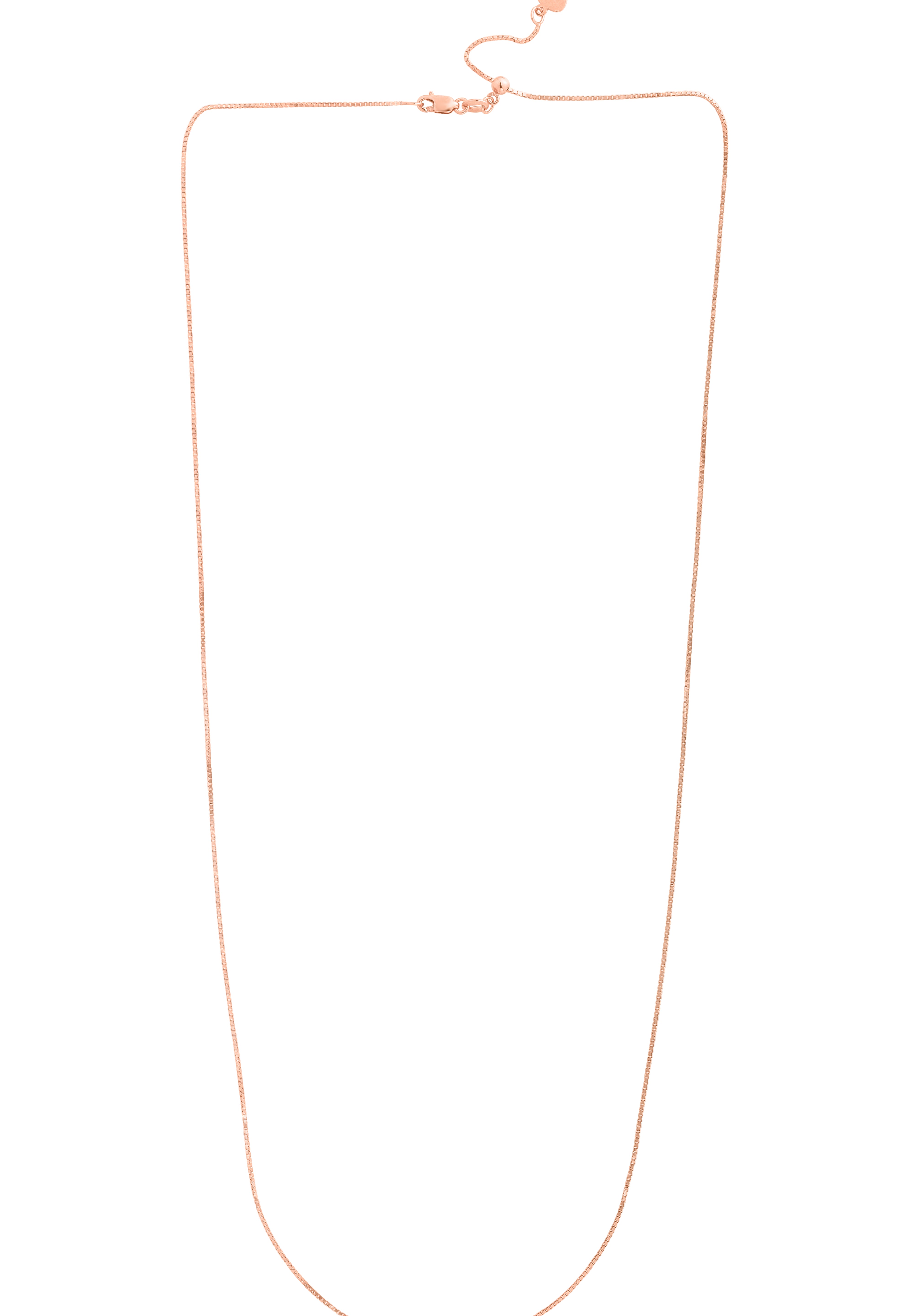 14K Gold 0.68mm Adjustable Box Chain