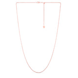 14K Gold 1mm Adjustable Wheat Chain