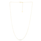14K Gold 0.97mm Adjustable Cable Chain