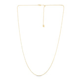14K Gold 1.3mm Adjustable Popcorn Chain