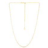 14K Gold 1.2mm Adjustable Sparkle Chain
