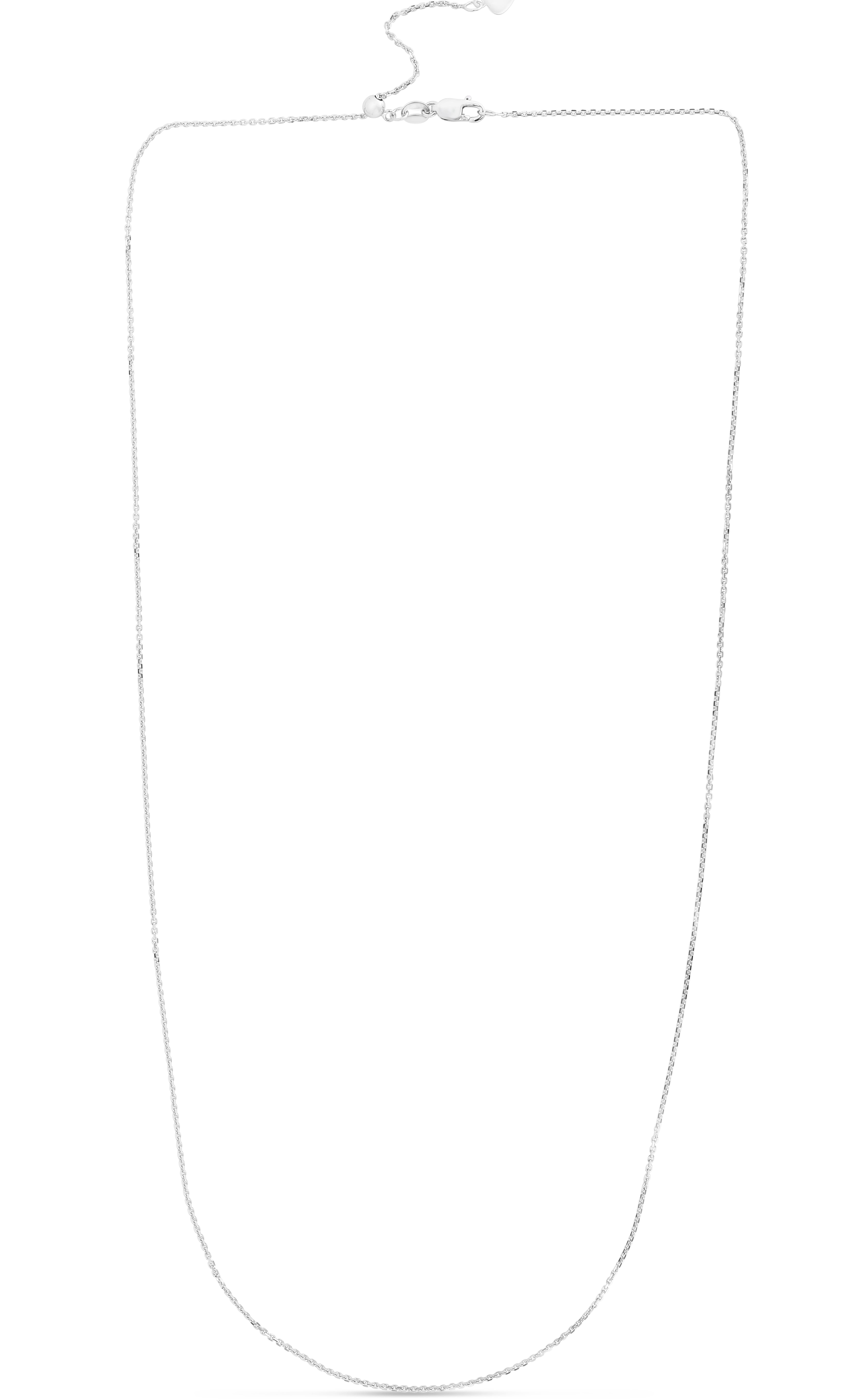 14K Gold 1.1mm Adjustable Cable Chain
