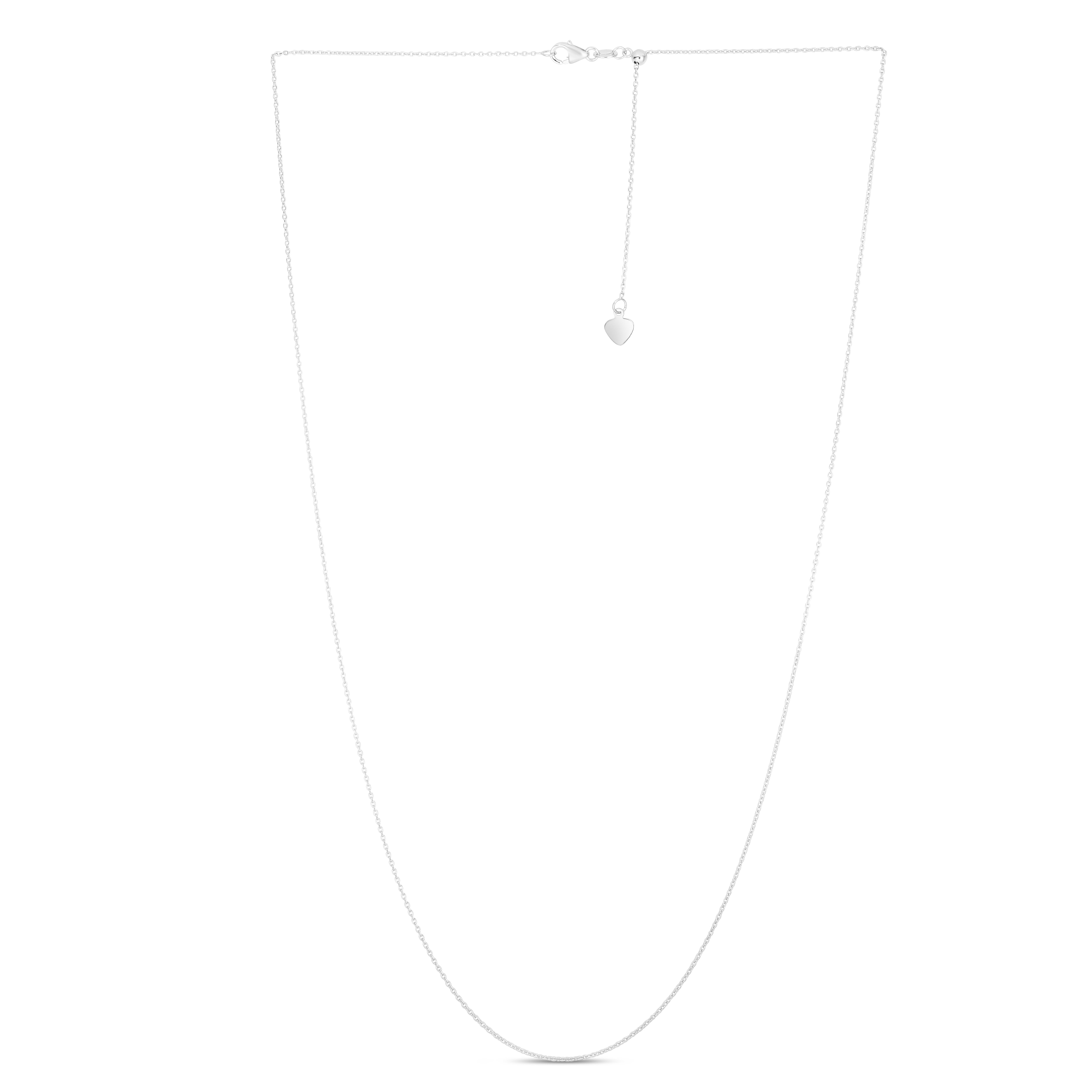 14K Gold 0.97mm Adjustable Cable Chain