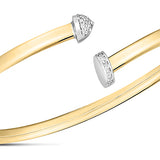 14K Diamond Hardware Bangle
