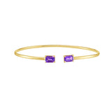 14K Amethyst Candy Bangle