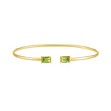 14K Peridot Candy Bangle