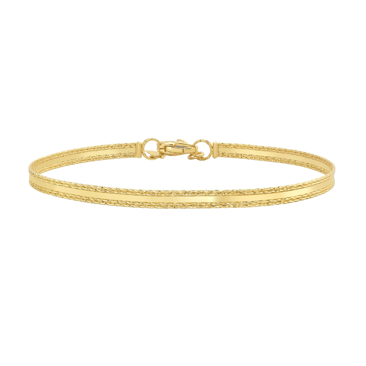 14K Sparkle Spring Bangle
